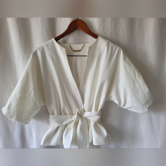 Trina Turk Jackets & Blazers - TRINA TURK BLAZER, BELTED LINEN JACKET SIZE M